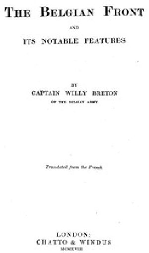 [Gutenberg 49328] • The Belgian Front and Its Notable Features
